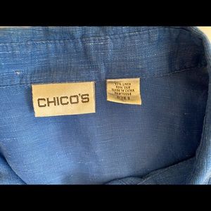 Chico’s silk/linen sapphire shirt size 3 (16-18)